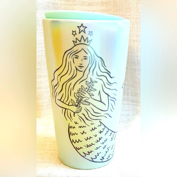 NWT STARBUCKS 50th Anniversary Limited Edition Mermaid Ceramic Tumbler with Lid - Picture 1 of 11